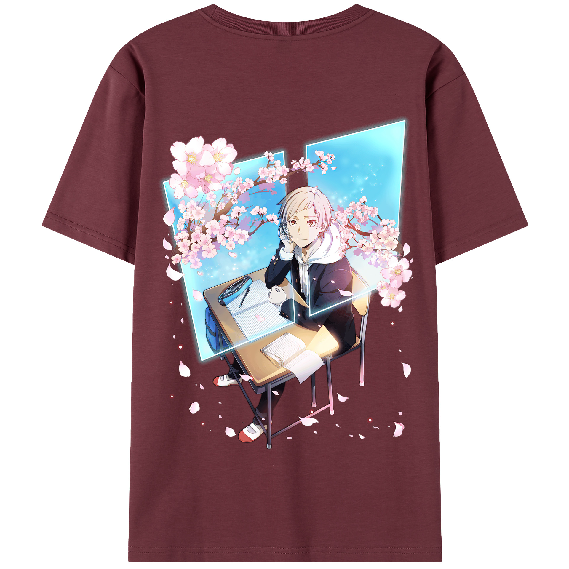 （画像用） 文豪ストレイドッグス Bungo Stray Dogs 綿100％半袖Tシャツ（背面プリント）